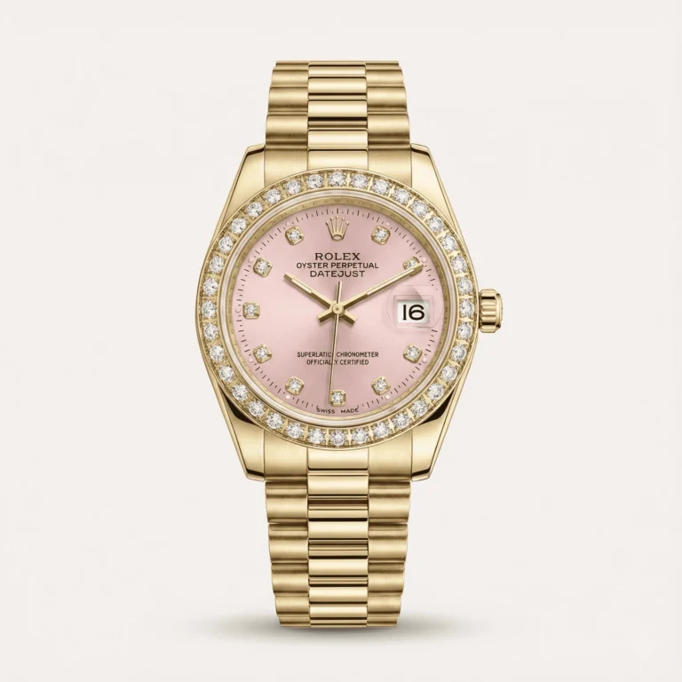 Rolex Datejust 31mm President Pink Gem Dial – Diamond Bezel